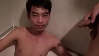 Facializing asians pee